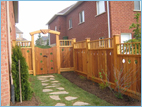 Wooden Fence in Backyard